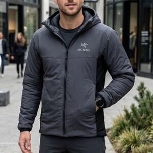 🤑24hPromo🤑Arc'teryx Men's Hooded Puffer Jacket - Dark Blue